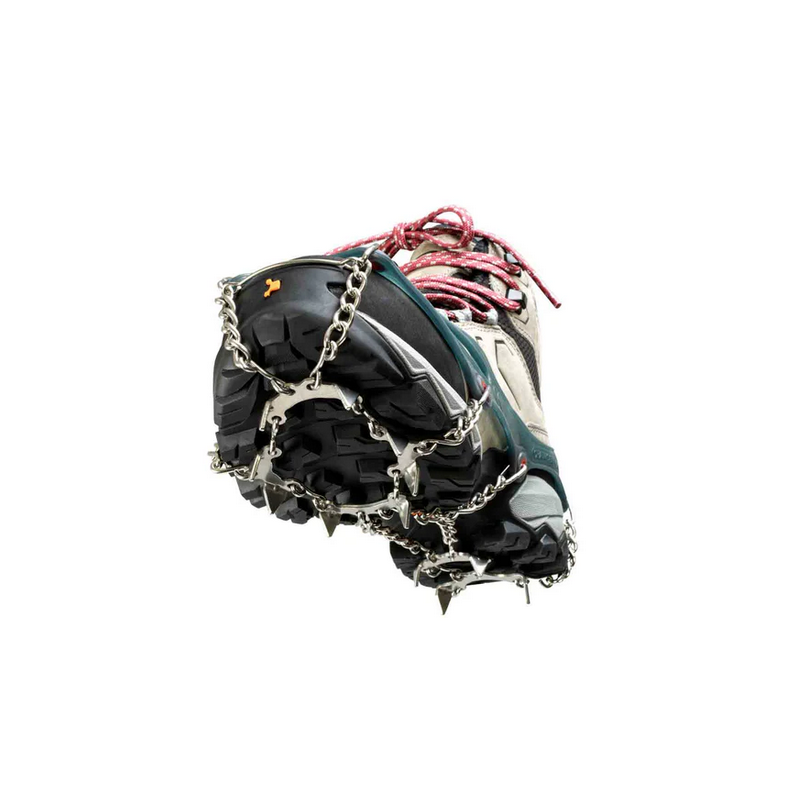 Crampons à Glace Pour Chaussures - Antidérapants Neige Et Glace - 7 Pointes Acier - Ajustables - Randonnée Hivernale